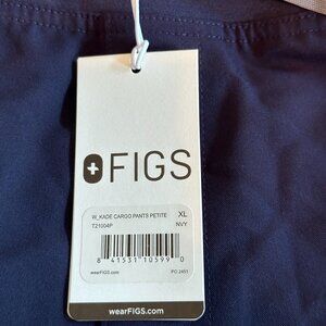Figs Kade Cargo Scrub Pants Womens XL Navy Blue Technical Collection